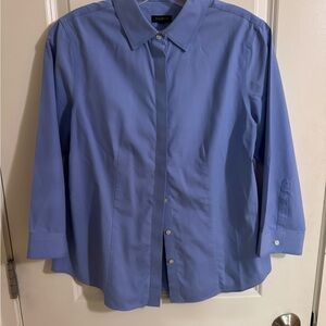 Talbots Blue Button Down Shirt, Size 6